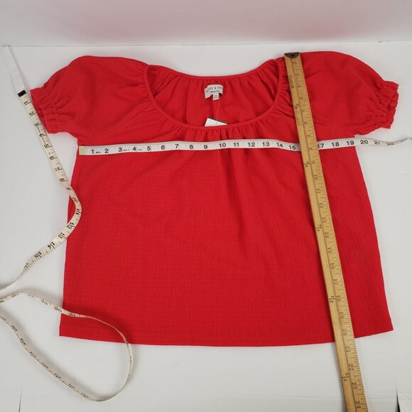 Madewell Texture & Thread XXS Red NWT Womens Blouse Top Spring Summer Fall - Picture 8 of 12